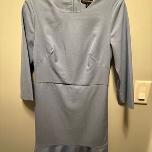 Banana Republic Blue Sheath Dress Long Sleeve Bateau Neckline